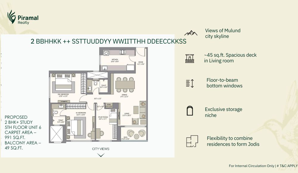 2 BHK+ STUDY